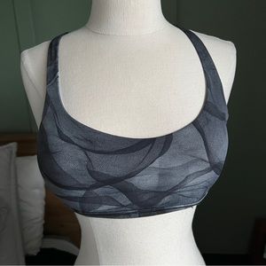 Lululemon Strappy Sports Bra Gray Sz 6